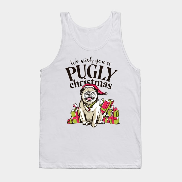 PUGLY CHRISTMAS Tank Top by madeinchorley